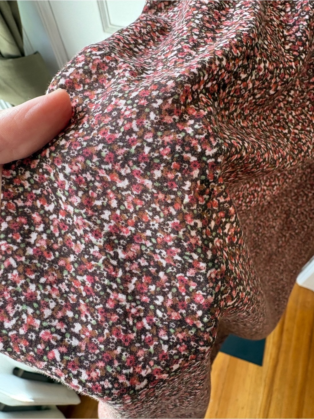 Doen | Smocked Tie-Shoulder Midi Dress | Floral | Medium - Picture 6 of 12